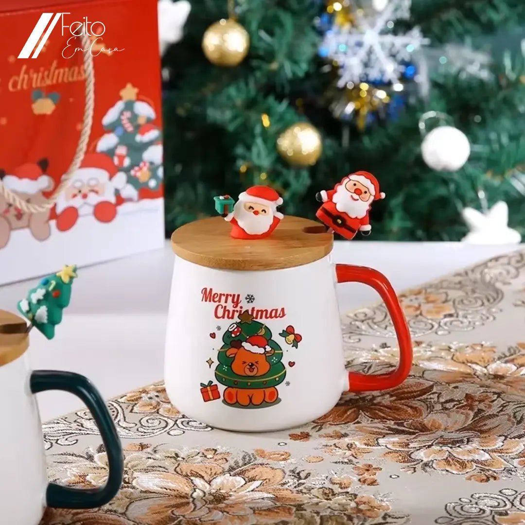 Caixa de Presente Caneca de Natal - Feito Em Casa - Feito em Casa