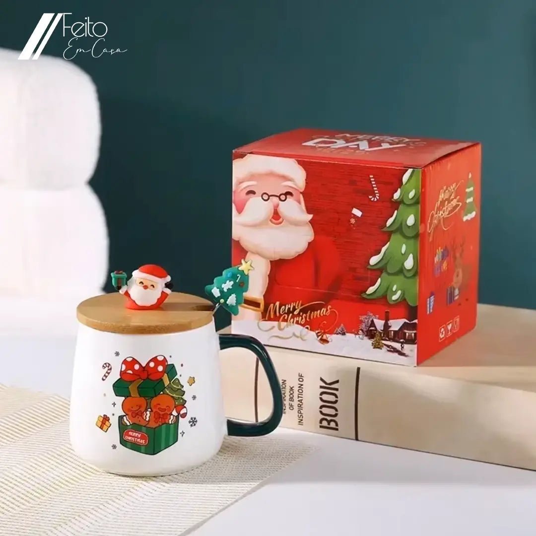 Caixa de Presente Caneca de Natal - Feito Em Casa - Feito em Casa