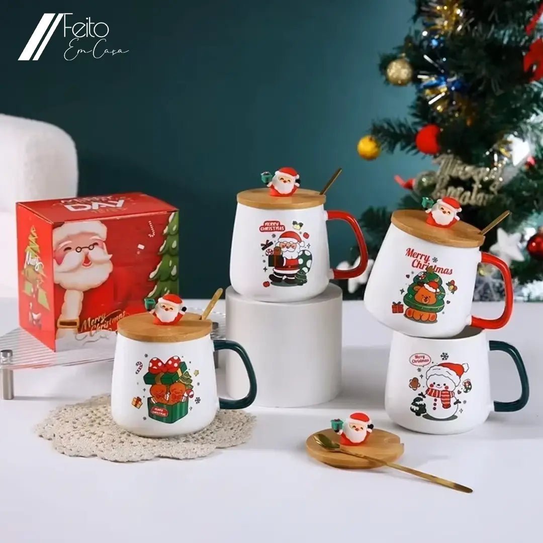 Caixa de Presente Caneca de Natal - Feito Em Casa - Feito em Casa