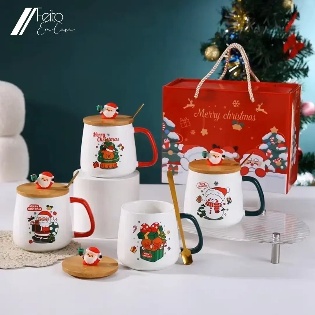 Caixa de Presente Caneca de Natal - Feito Em Casa - Feito em Casa