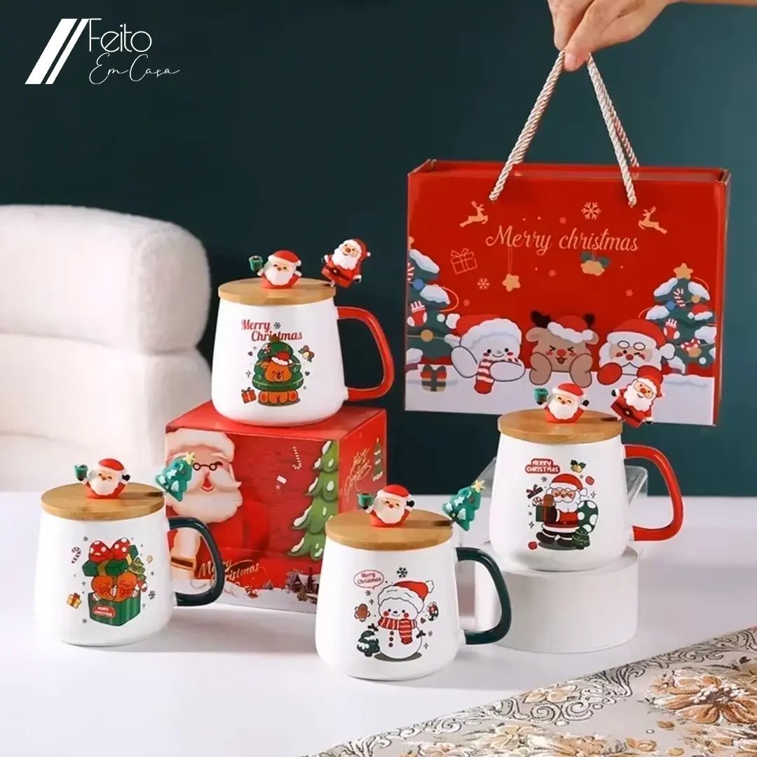 Caixa de Presente Caneca de Natal - Feito Em Casa - Feito em Casa